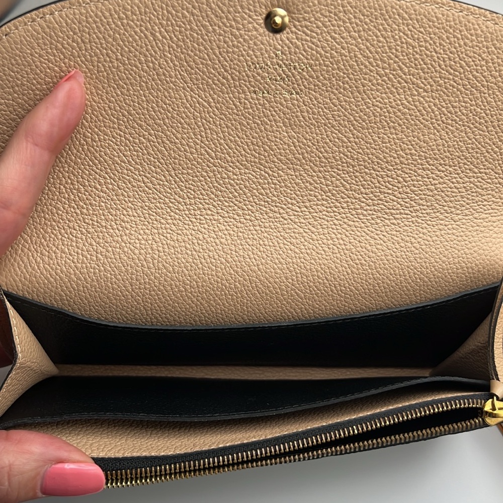 Louis Vuitton 2016 MONOGRAM EMPREINTE Leather Emilie Black Wallet Box & Dust bag - Picture 9 of 17